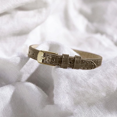 1Pc Leather Textured Bracelet Straps Slide Wristbands for Slide Charms AJEW-CL0001-01A-1