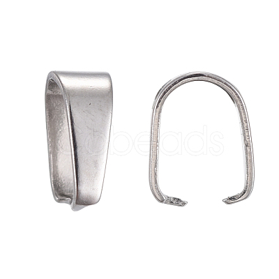 Tarnish Resistant 201 Stainless Steel Snap on Bails STAS-K146-067-3x7mm-1