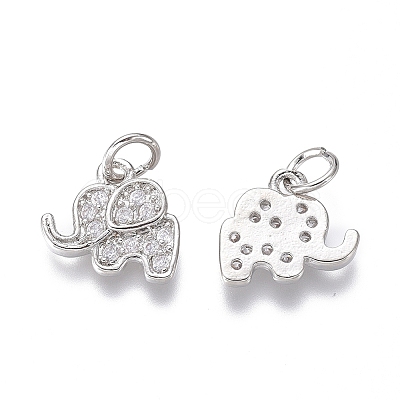 Brass Micro Pave Cubic Zirconia Pendants KK-G374-26P-1