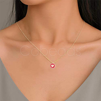 50Pcs 5 Colors Alloy Enamel Charms ENAM-CJ0001-86-1