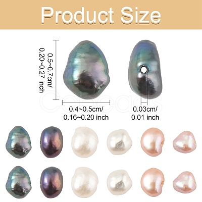 10Pcs Natural Cultured Freshwater Pearl Beads PEAR-YW0001-07B-1