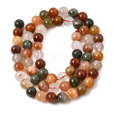 Natural Colorful Rabbit Fur Rutilated Quartz Beads Strands GG-CBA4808-I01-6mm-1