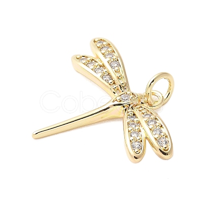 Brass Micro Pave Cubic Zirconia Pendants X-KK-D357-07C-G-1