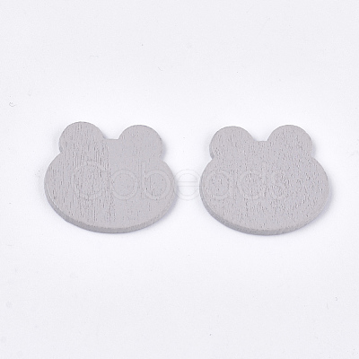 Painted Poplar Wood Cabochons WOOD-T021-33C-1