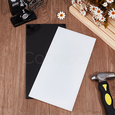 2 Sheets 2 Colors HDPE Plastic Sheets DIY-OC0014-43B-1