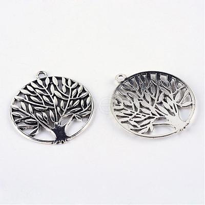 Tibetan Style Alloy Pendants TIBEP-S298-008AS-LF-1