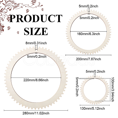 Wood Knitting Loom Kit TOOL-WH0155-76C-1