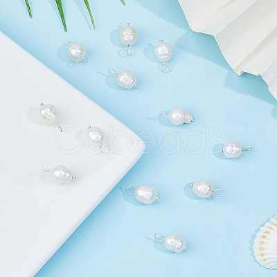 12Pcs Natural Cultured Freshwater Pearl Pendants FIND-FI0001-18A-1