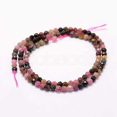 Natural Multicolor Tourmaline Beads Strands LS-G-F460-31-1