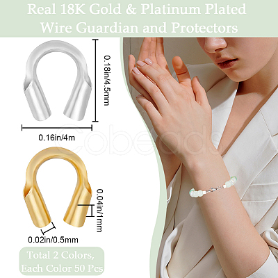 100Pcs 2 Colors Wire Guardian and Protectors KK-BBC0013-11-1