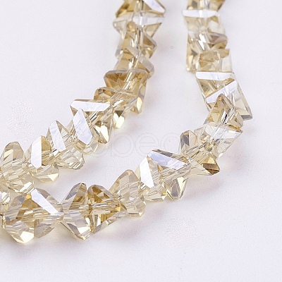 Electroplate Glass Beads Strands EGLA-J145-6mm-PL05-1