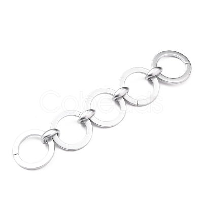 Handmade Spray Painted CCB Plastic Link Chains AJEW-JB00830-01-1