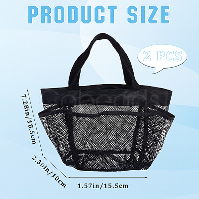 Rectangle Polyester Sandbeach Tote Bags ABAG-WH20014-01-1