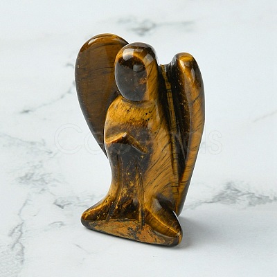 Angel Natural Tiger Eye Home Display Decorations DJEW-YW0001-05A-1