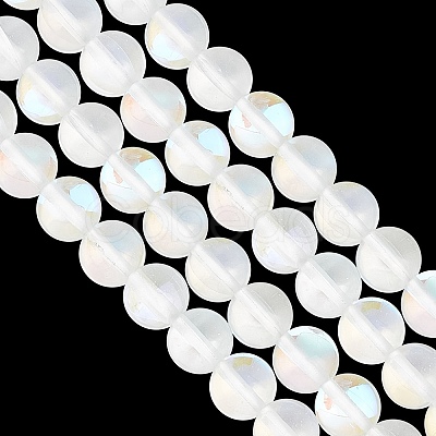 GOMAKERER 2 Strands Synthetic Moonstone Beads Strands G-GO0001-25B-1