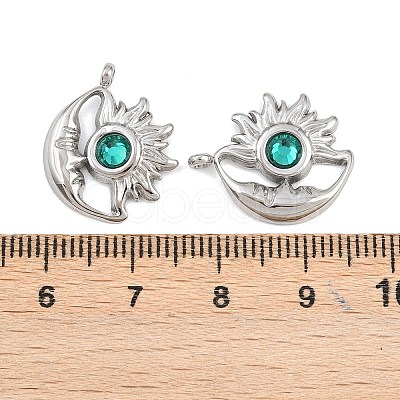 304 Stainless Steel Rhinestone Pendants STAS-Z166-24P-05-1