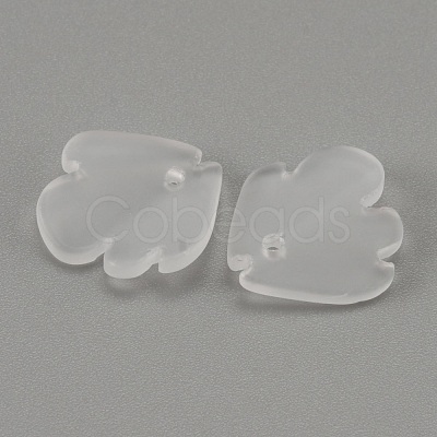 Frosted Glass Pendants GLAA-WH0033-26-1