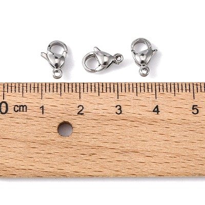 Tarnish Resistant 304 Stainless Steel Lobster Claw Clasps Hand Polished STAS-M262-01-11mm-1