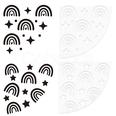 2Pcs 2 Style Acrylic Tie-Dye Template DIY-CP0008-78B-1
