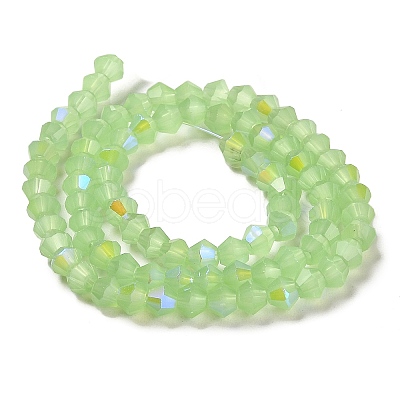 Imitation Jade Electroplate Glass Beads Strands EGLA-A039-J4mm-L01-1