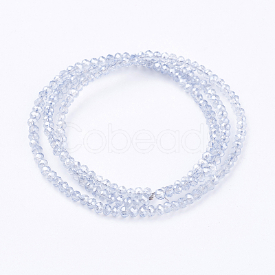 Electroplate Glass Beads Strands EGLA-J025-F19-1
