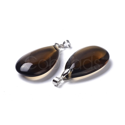 Synthetic Smoky Quartz Pendants G-D084-01P-A03-1