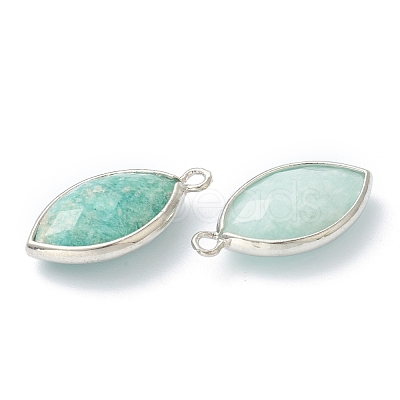 Natural Amazonite Pendants X-G-B009-01P-L-1