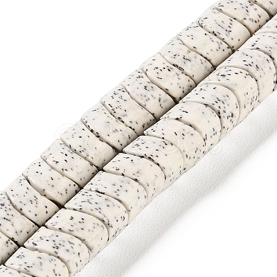 Imitation Bodhi Glazed Porcelain Beads Strands PORC-H011-02-1