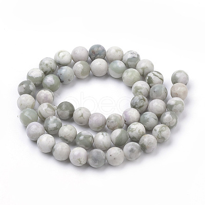Natural Peace Jade Beads Strands G-S259-25-6mm-1