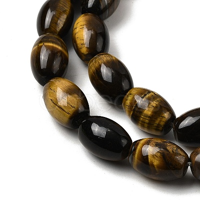Natural Tiger Eye Beads Strands X-G-A275-A01-8x12mm-1
