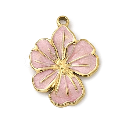 304 Stainless Steel Enamel Pendants X-STAS-I355-09G-03-1