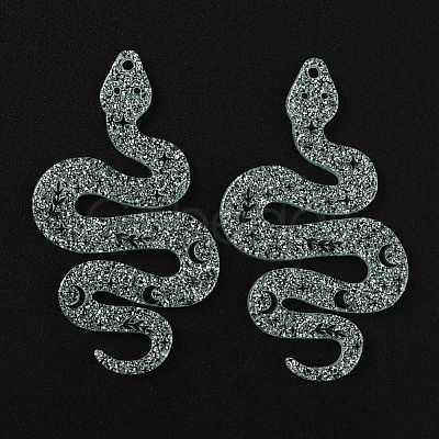 Cartoon Printed Acrylic Big Pendants OACR-WH0028-15E-1