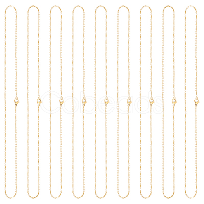PVD Vacuum Plating 304 Stainless Steel Cable Chain Necklaces NJEW-UN0001-45G-1