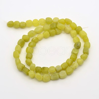 Natural Lemon Jade Bead Strands G-P070-01-1