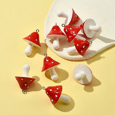 10Pcs Opaque Resin Pendants RESI-FS0001-63-1