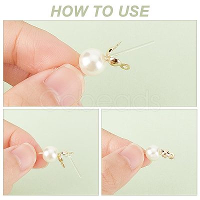 300Pcs 304 Stainless Steel Bead Tips STAS-UN0046-97-1