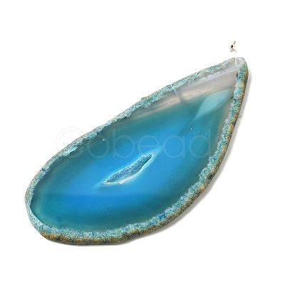Chakra Natural Dyed Agate Piece Hanging Ornament HJEW-R126-01I-1