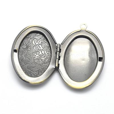 Brass Locket Pendants KK-F717-28AB-NR-1