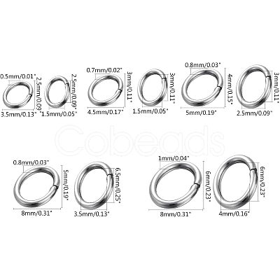 304 Stainless Steel & 316 Surgical Stainless Steel Jump Rings STAS-UN0004-51-1