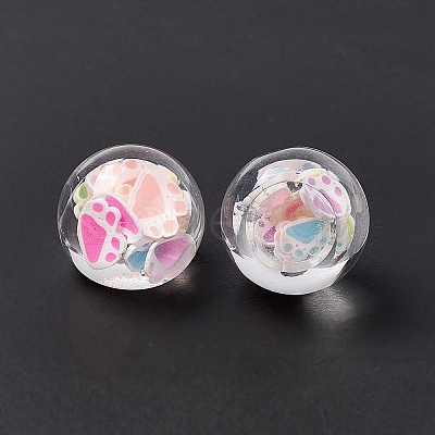 Transparent Acrylic Cabochons OACR-C009-24-1
