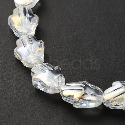 Transparent Electroplate Glass Beads Strands EGLA-F159-AB02-1