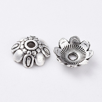 Tibetan Style Alloy Bead Caps LF0370Y-NF-1