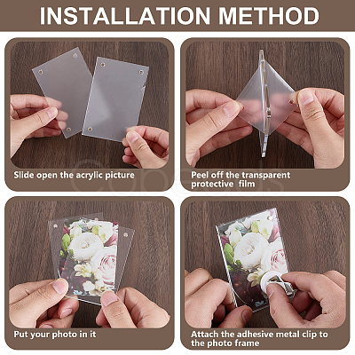 4Pcs Rectangle Acrylic Fridge Magnet Home Decoration Accessoriesa AJEW-DR0002-75-1