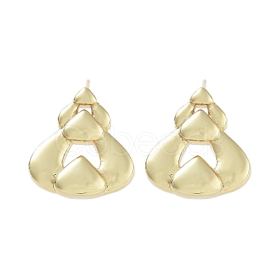 Hollow Teardrop Brass Stud Earrings EJEW-Q811-10G-1