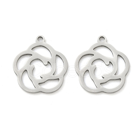Hollow 201 Stainless Steel Pendants STAS-F337-10C-P-1