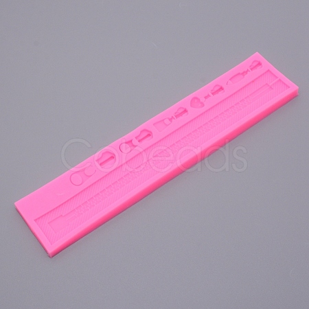 Zipper Shape Fondant Molds DIY-WH0210-18-1