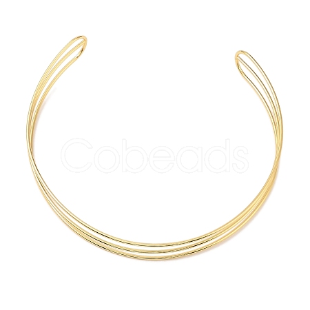 Rack Plating Brass Cuff Collar BJEW-Q350-02G-1