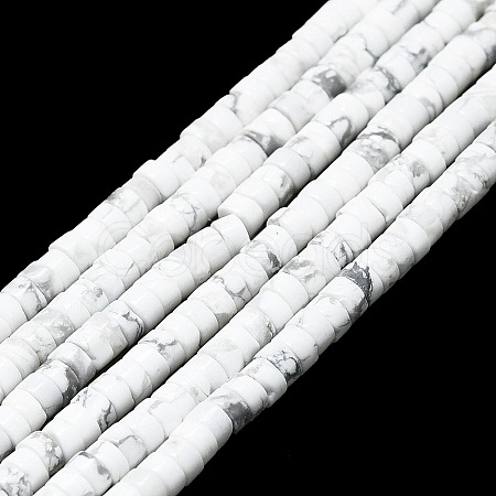 Natural Howlite Beads Strands G-K245-C03-02-1