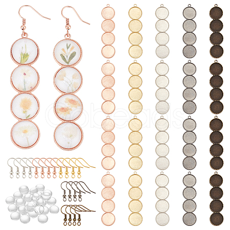 DIY Blank Dome Earring Making Kit DIY-PH0017-28-1
