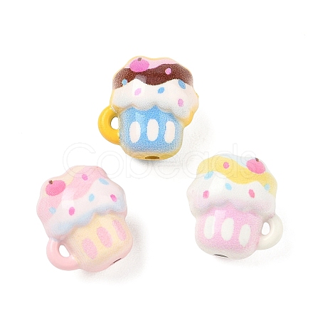 Baking Paint Alloy Beads AL-CBABBA2-02B-1